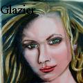 Adrian Glazier - Portrait of green eyes  - Oil Painting