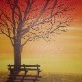 David K  - Sunset Bench - Acrylics