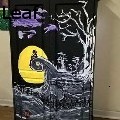 Jesse Leaf - The nightmare before Christmas free  hand painted chest - Paintings