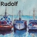 Shirley Rudolf - Three Resting for Tomorrow's Catch - Water Color