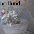 grace alexina hedlund - wildflowers in a basket - Oil Painting