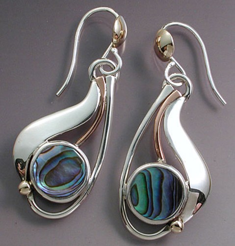 Jima & Carlie L Abbott abalone earrings
