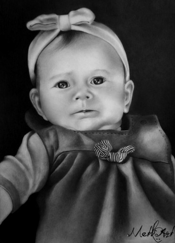 MetkArt Baby Girl Portrait