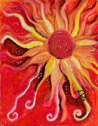 Regina M Red Sun Flower