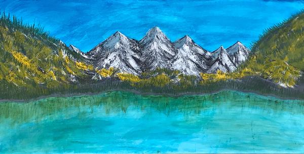 Tintu Thomas Beauty of Icy Mountain in Multi colors