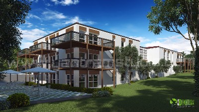 Yantram - Studio 3D Exterior Residential Home Rendering With Landscape Design