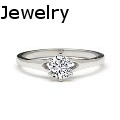Artisan Jewelry - Romantic Classic 0.50 Carat Diamond Engagement Ring 18k White Gold - Jewelry