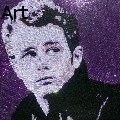 Crystal Designed Art - James Dean Swarovski Crystal Portrait - Mixed Media