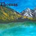 Tintu Thomas - Beauty of Icy Mountain in Multi colors - Acrylics