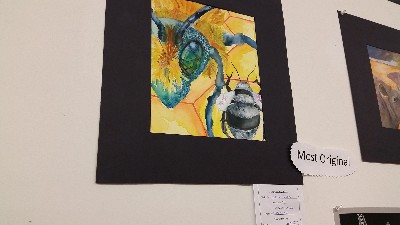 Water color bees- winner of most original at tejas/k-12 art show