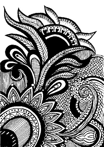 Original Henna Style Print of Original Drawing by Katie N. Dunphy