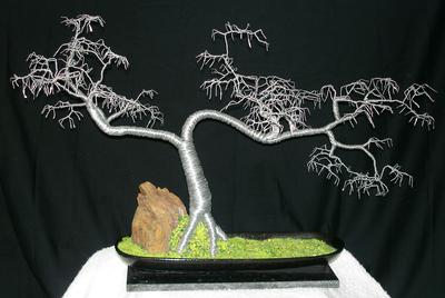 Cascade No.5. Wire Tree Sculpture