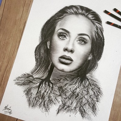 Adele drawing by Samira Jozi