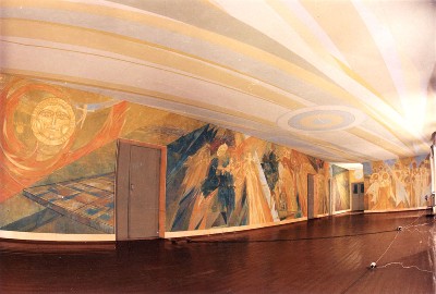 Mural painting in the Memorial Museum of Nikolai Chepik: General view