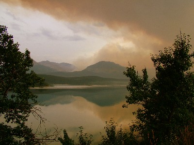 Fire at St Mary Lake