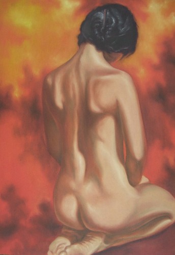 kneeling nude